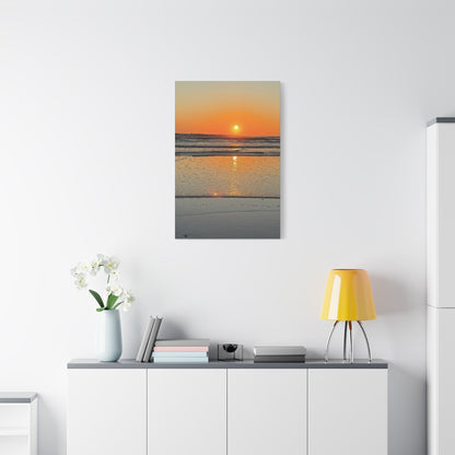 Stunning Sunset Beach Canvas Print, Ocean Decor, Wall Art, Home Decor, Coastal Artwork for Living Room