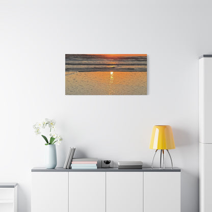 Stunning Sunset Beach Canvas Print, Ocean Decor, Wall Art, Home Decor, Coastal Artwork for Living Room
