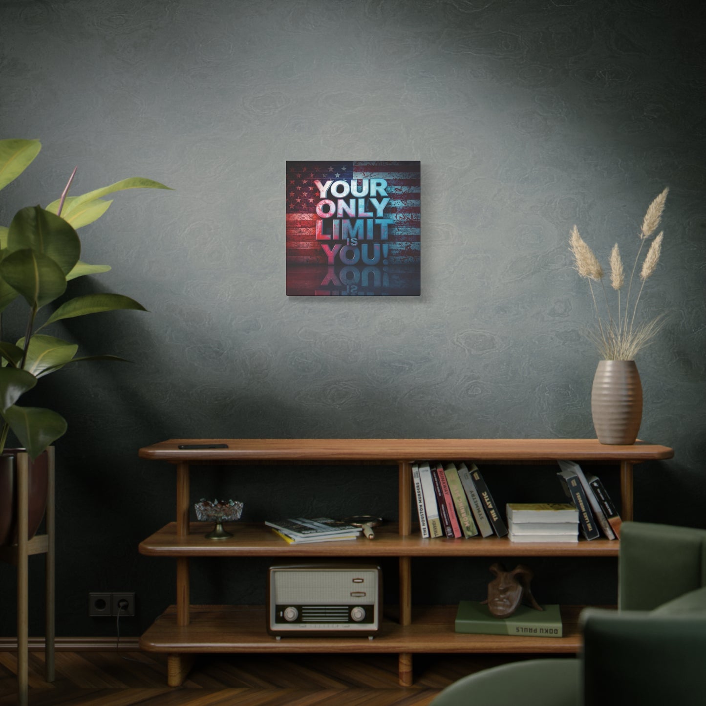 Motivational Wall Art Canvas, Your Only Limit Is You! Inspirational Decor for Home Office, Inspirational Gift, American Flag, Limitless Living, Personal [...]