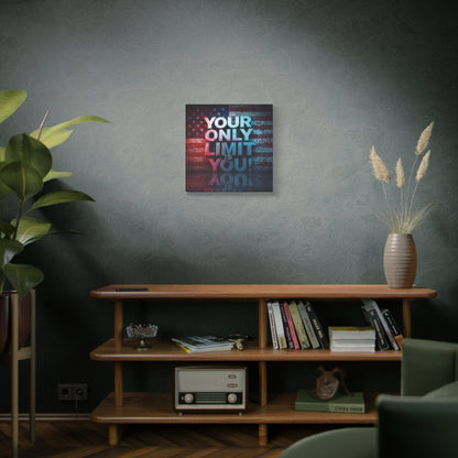Motivational Wall Art Canvas, Your Only Limit Is You! Inspirational Decor for Home Office, Inspirational Gift, American Flag, Limitless Living, Personal [...]