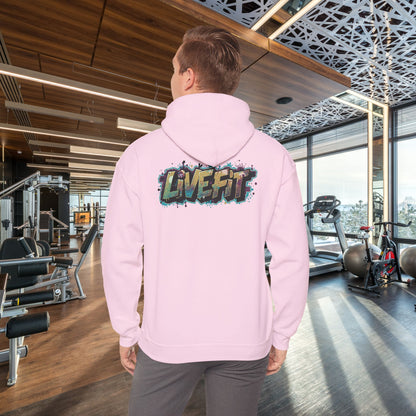 Live Fit Hoodie - Unisex Heavy Blend Sweatshirt - Fitness Enthusiasts -  Gym Wear - Workout Apparel -  Active Lifestyle -  Gift for Him/Her -