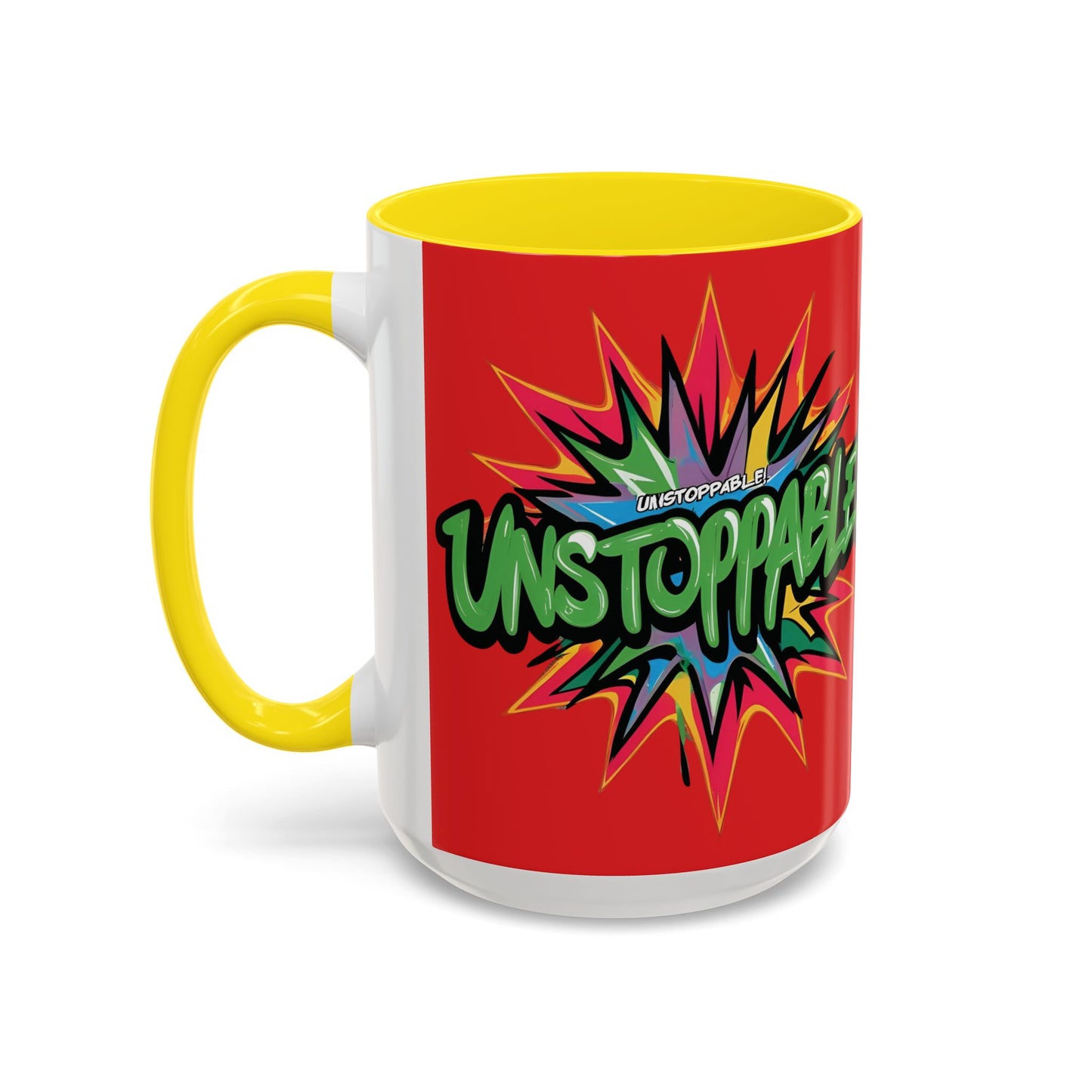 Unstoppable! Motivational Mug - Vibrant Red Design - 11oz/15oz
