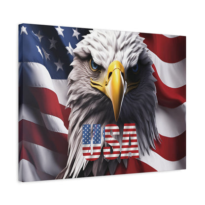 American Eagle Canvas Wall Art - Patriotic Flag Decor - USA Pride