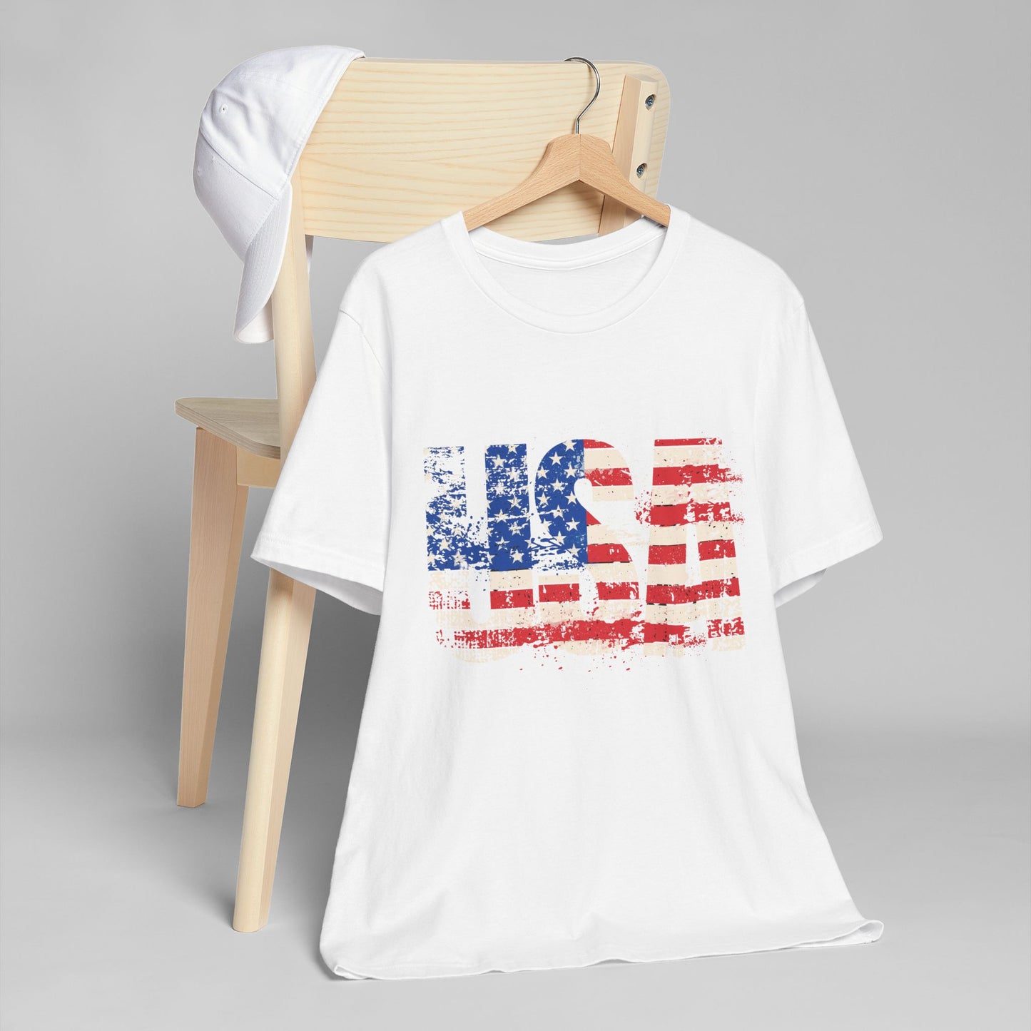 USA - Red White Blue - American Flag - Classic Unisex Tee - Holiday Gift - Patriotic Pride