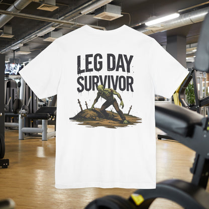 Leg Day Survivor Tee, Fitness Shirt, Workout Apparel, Gym Gift, Unisex Graphic Tee