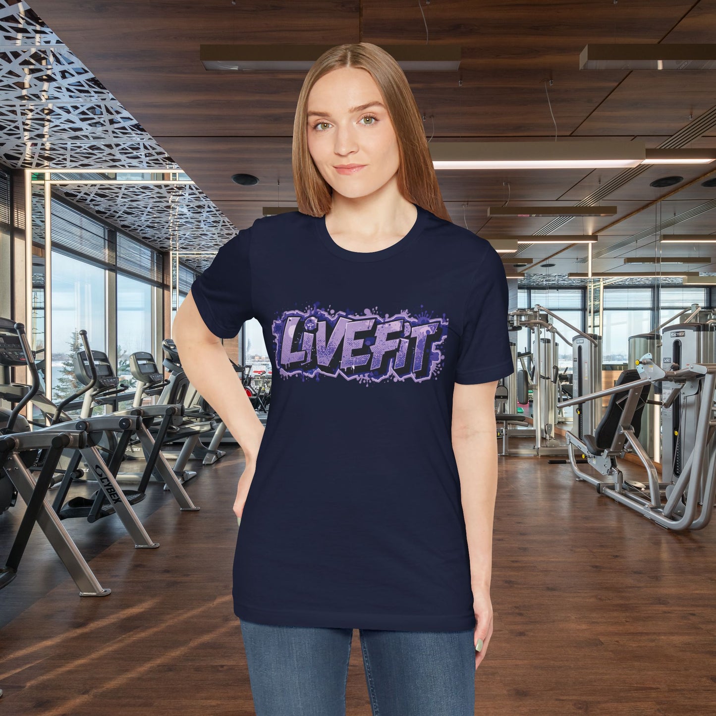 Live Fit Unisex Tee -  Fitness Shirt -  Motivational Graphic Tee -  Workout Apparel -  Casual Wear -  Gift for Gym Lovers -  Active Lifestyle -