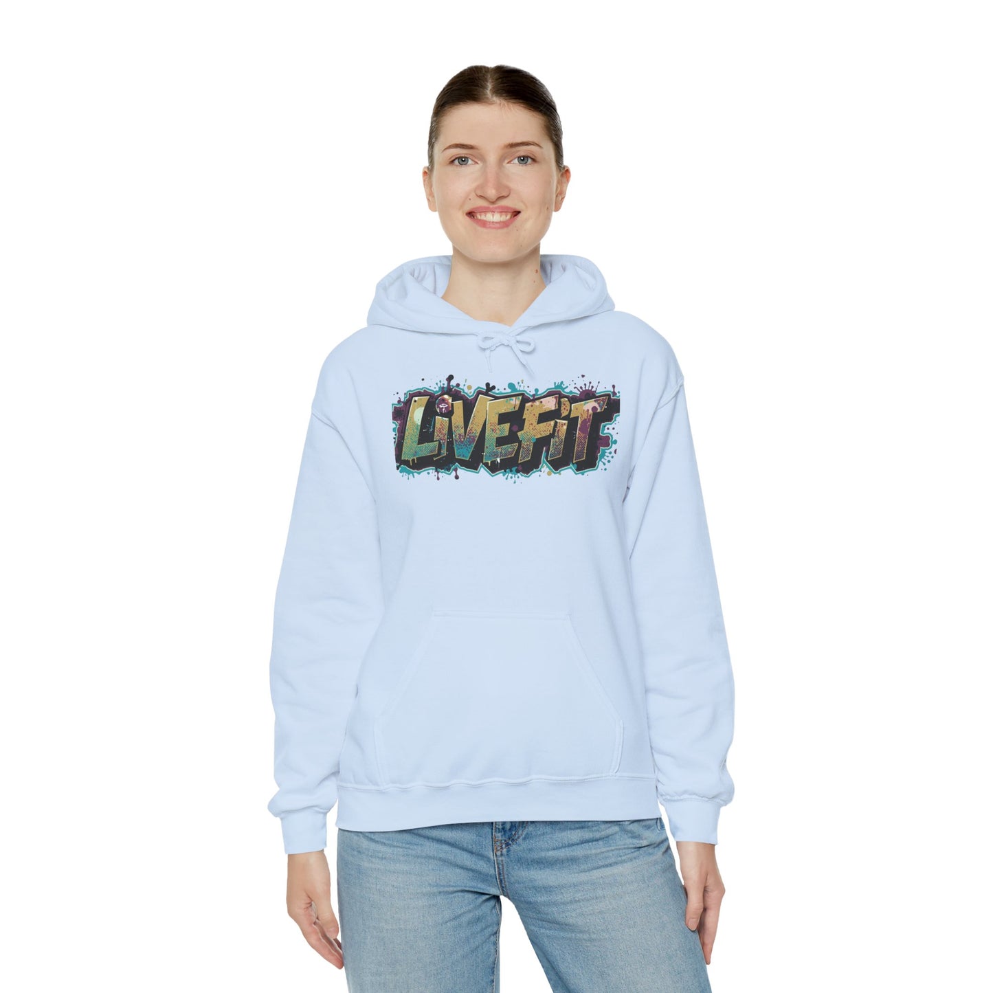 Live Fit Hoodie - Unisex Heavy Blend Sweatshirt - Fitness Enthusiasts -  Gym Wear - Workout Apparel -  Active Lifestyle -  Gift for Him/Her -