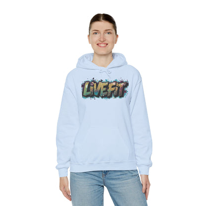 Live Fit Hoodie - Unisex Heavy Blend Sweatshirt - Fitness Enthusiasts -  Gym Wear - Workout Apparel -  Active Lifestyle -  Gift for Him/Her -