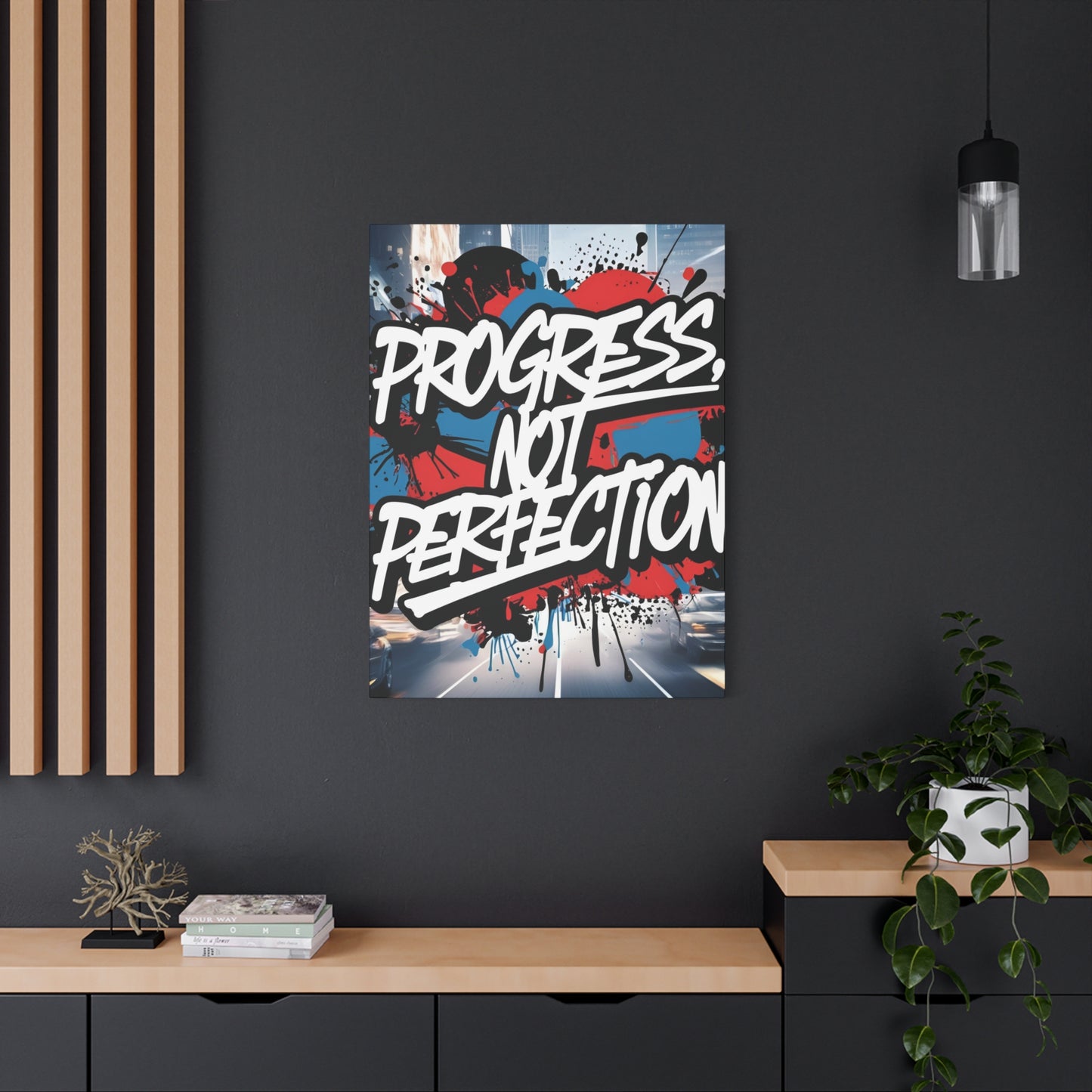 💥 Motivational 💥 Uplifting 💥 Canvas Art  💥 Progress Not Perfection Print  💥 Positive Vibe Décor  💥 Eco-Friendly  UL- Certified  Inks 💥 Gift  Giving 💥 Horizontal Is In A Different Listing 💥