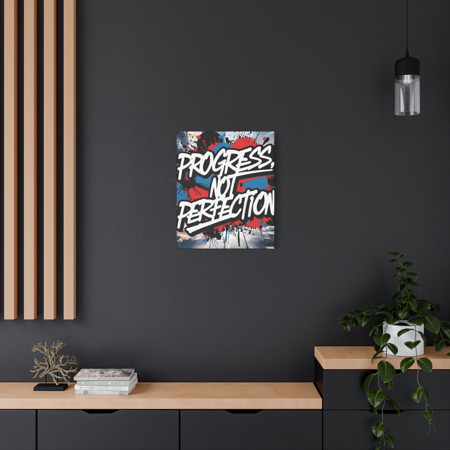 💥 Motivational 💥 Uplifting 💥 Canvas Art  💥 Progress Not Perfection Print  💥 Positive Vibe Décor  💥 Eco-Friendly  UL- Certified  Inks 💥 Gift  Giving 💥 Horizontal Is In A Different Listing 💥