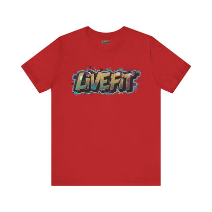 LIVE FIT Graphic Fitness Tee - Motivational Workout Apparel
