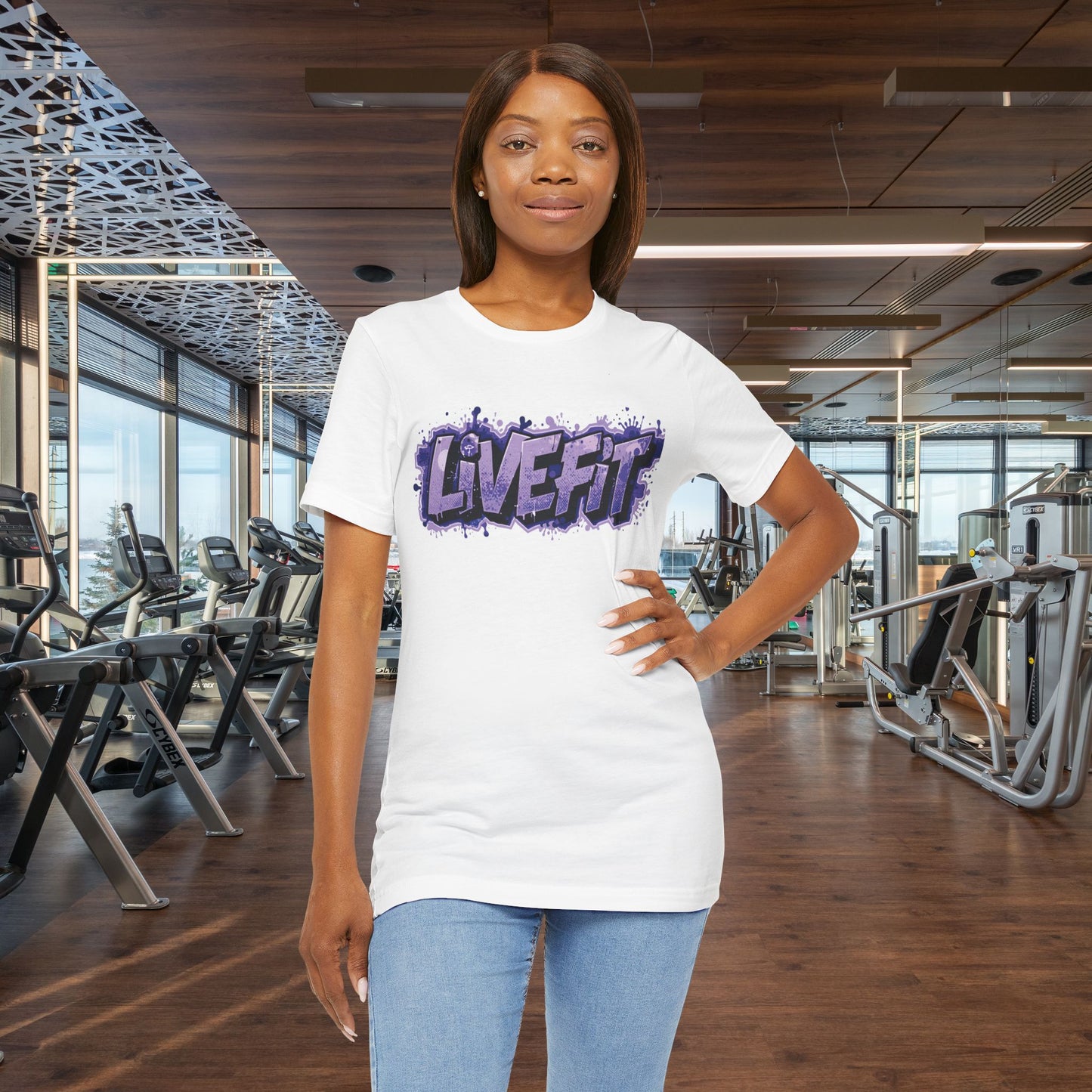 Live Fit Unisex Tee -  Fitness Shirt -  Motivational Graphic Tee -  Workout Apparel -  Casual Wear -  Gift for Gym Lovers -  Active Lifestyle -