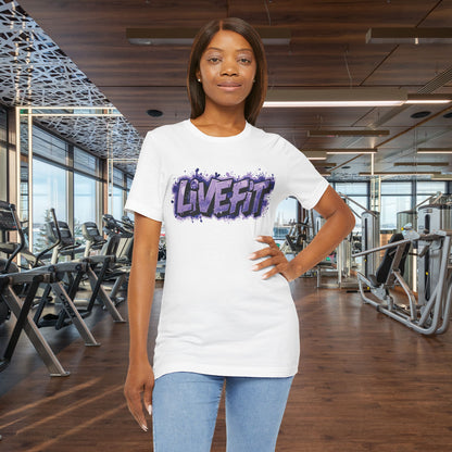 Live Fit Unisex Tee -  Fitness Shirt -  Motivational Graphic Tee -  Workout Apparel -  Casual Wear -  Gift for Gym Lovers -  Active Lifestyle -