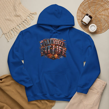 Patriot Fit Life Halloween Graphic Hoodie — American Flag Eagle Vintage Design