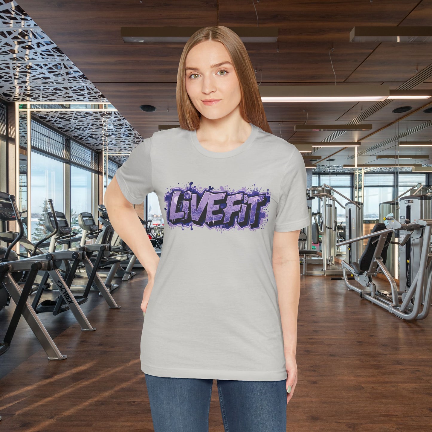 Live Fit Unisex Tee -  Fitness Shirt -  Motivational Graphic Tee -  Workout Apparel -  Casual Wear -  Gift for Gym Lovers -  Active Lifestyle -