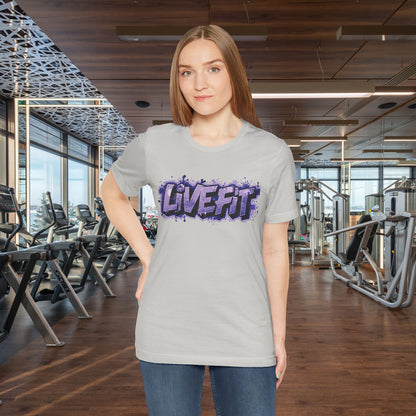 Live Fit Unisex Tee -  Fitness Shirt -  Motivational Graphic Tee -  Workout Apparel -  Casual Wear -  Gift for Gym Lovers -  Active Lifestyle -
