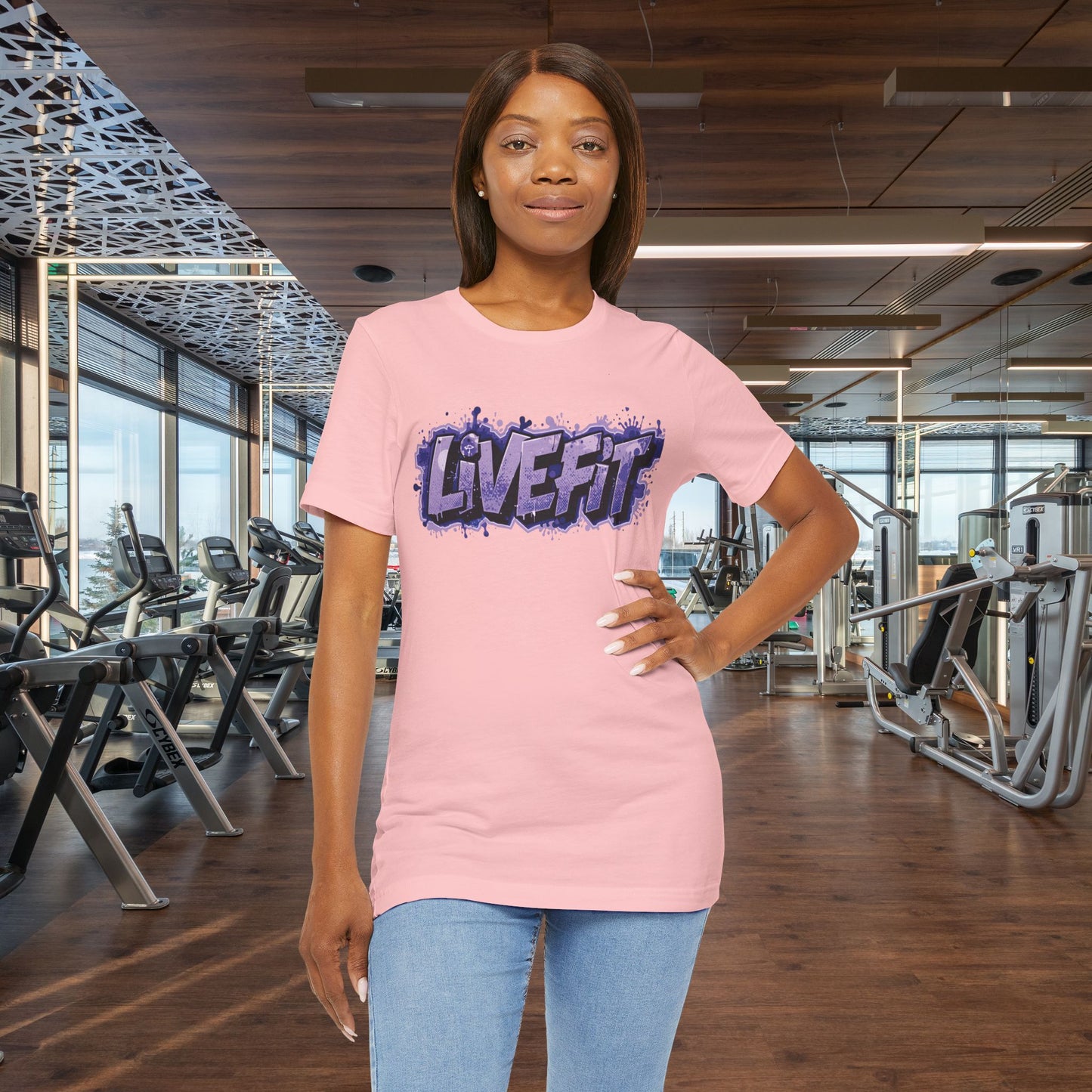 Live Fit Unisex Tee -  Fitness Shirt -  Motivational Graphic Tee -  Workout Apparel -  Casual Wear -  Gift for Gym Lovers -  Active Lifestyle -