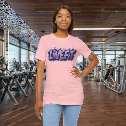 Live Fit Unisex Tee -  Fitness Shirt -  Motivational Graphic Tee -  Workout Apparel -  Casual Wear -  Gift for Gym Lovers -  Active Lifestyle -