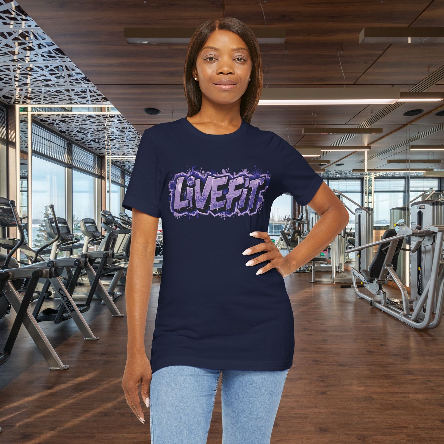 Live Fit Unisex Tee -  Fitness Shirt -  Motivational Graphic Tee -  Workout Apparel -  Casual Wear -  Gift for Gym Lovers -  Active Lifestyle -