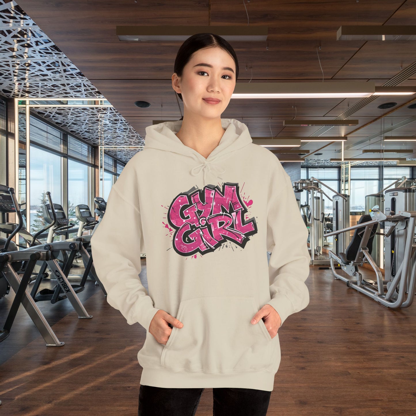 Stylish - Gym Girl Print - Hoodie - S - 5XL - Fitness -