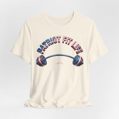 Patriot Fit Life Gym Life T-Shirt | American Flag Barbell Tee – LIVE FIT