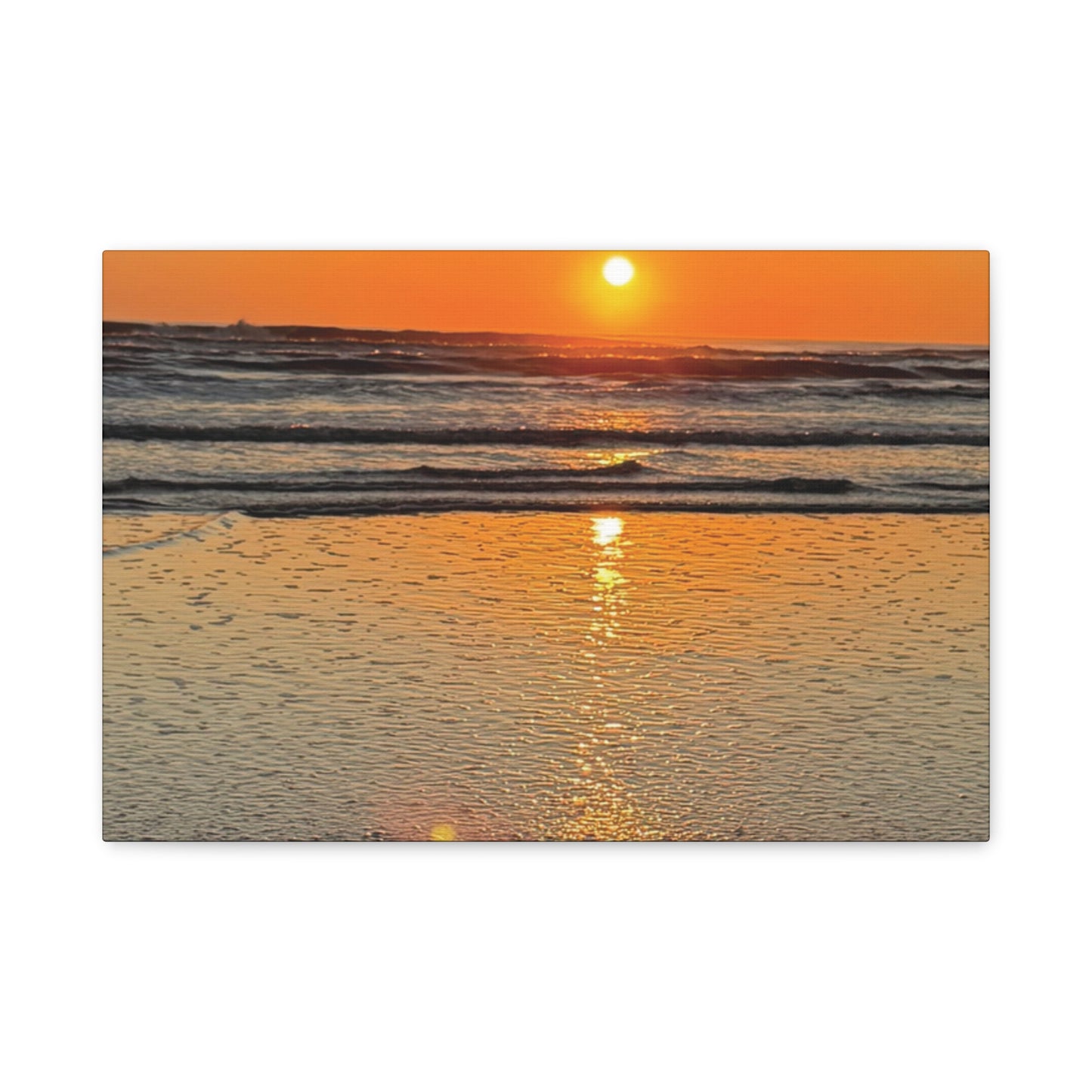 Stunning Sunset Beach Canvas Print, Ocean Decor, Wall Art, Home Decor, Coastal Artwork for Living Room