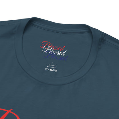 Red White Blue  Blessed  Design Unisex Tee