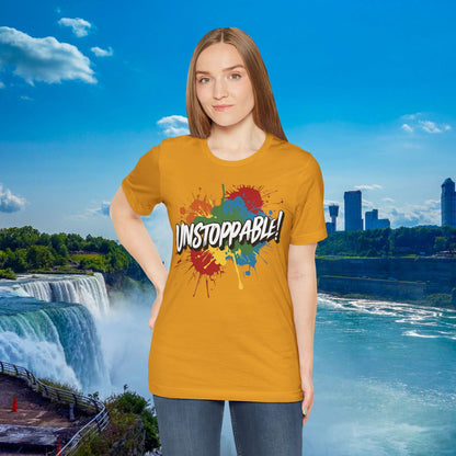 Unstoppable Design Tee - Vintage  Retro  Unisex  Tee - Classic  T-Shirt - Graphic Tee - Casual  Shirt - Short  Sleeve  Shirt