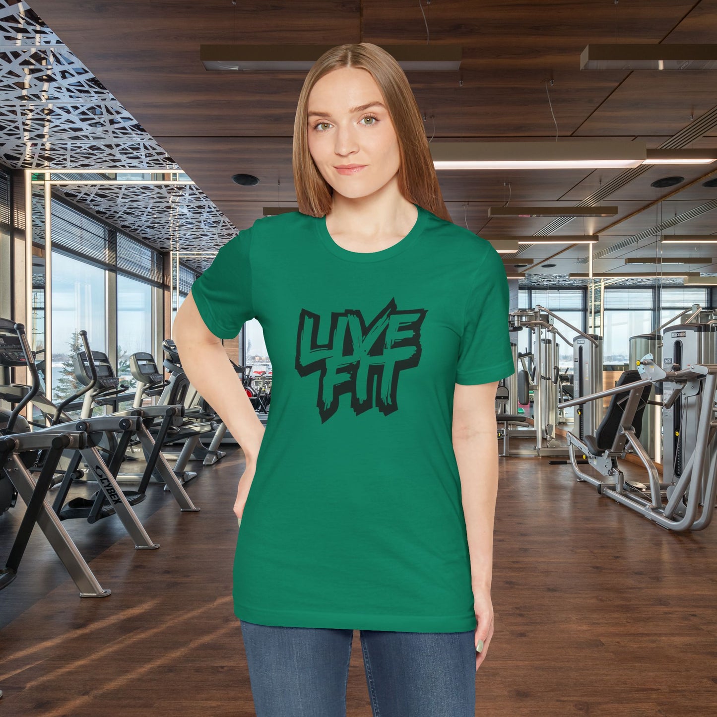 LIVE FIT Unisex Jersey Tee - Fitness T-Shirt - Casual Wear - Workout Top - Gym Apparel -  Motivational Shirt -