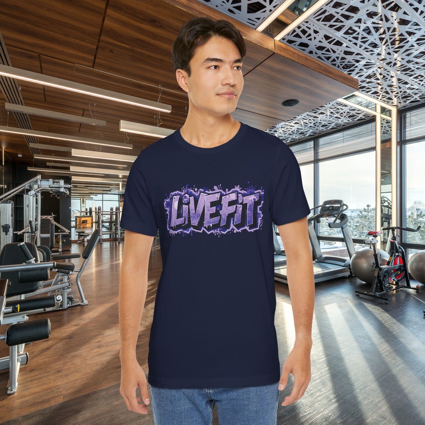 Live Fit Unisex Tee -  Fitness Shirt -  Motivational Graphic Tee -  Workout Apparel -  Casual Wear -  Gift for Gym Lovers -  Active Lifestyle -