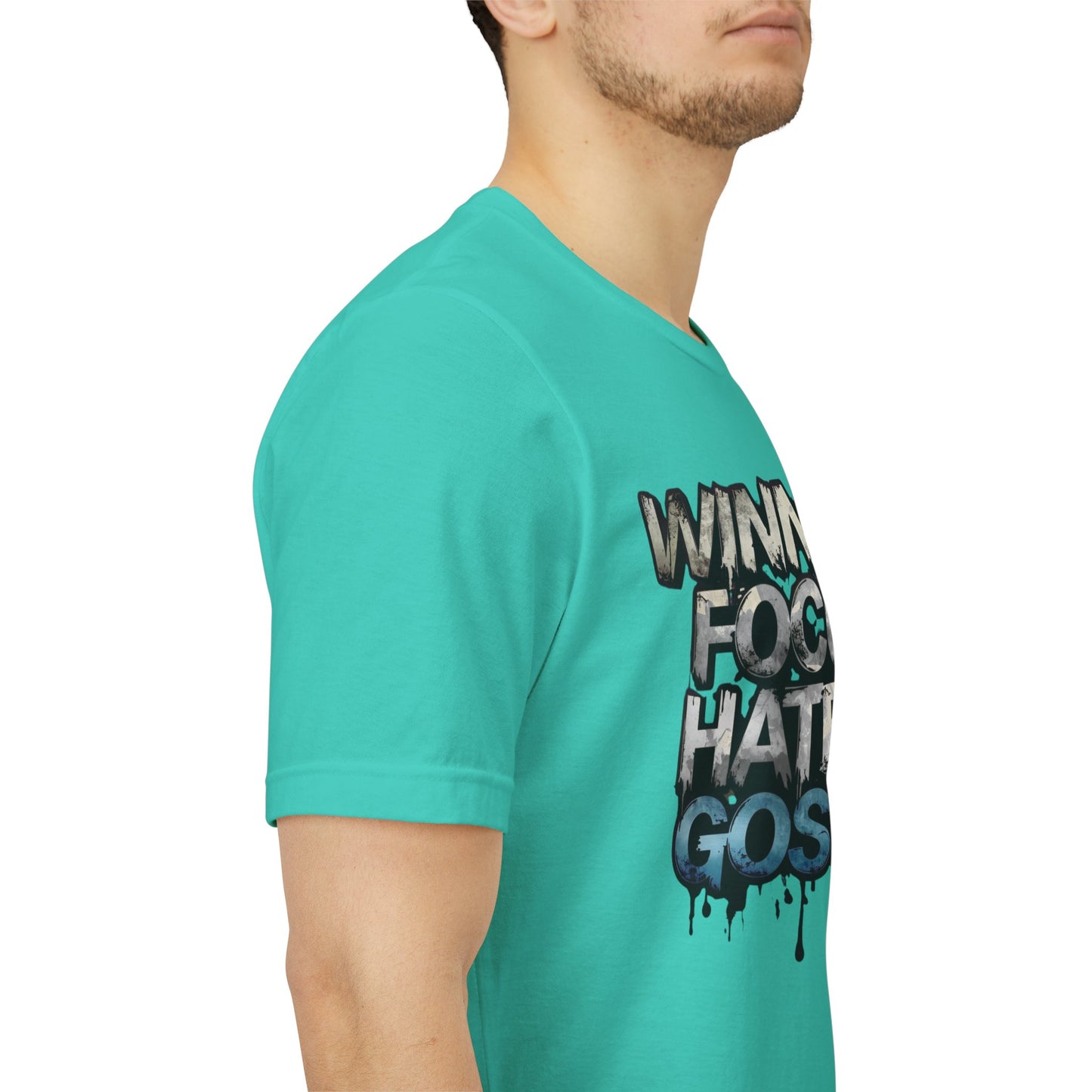 Winners Focus Haters Gossip - Motivational T-Shirt - Bold Graphic Tee - Unisex XS-4XL