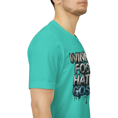 Winners Focus Haters Gossip - Motivational T-Shirt - Bold Graphic Tee - Unisex XS-4XL