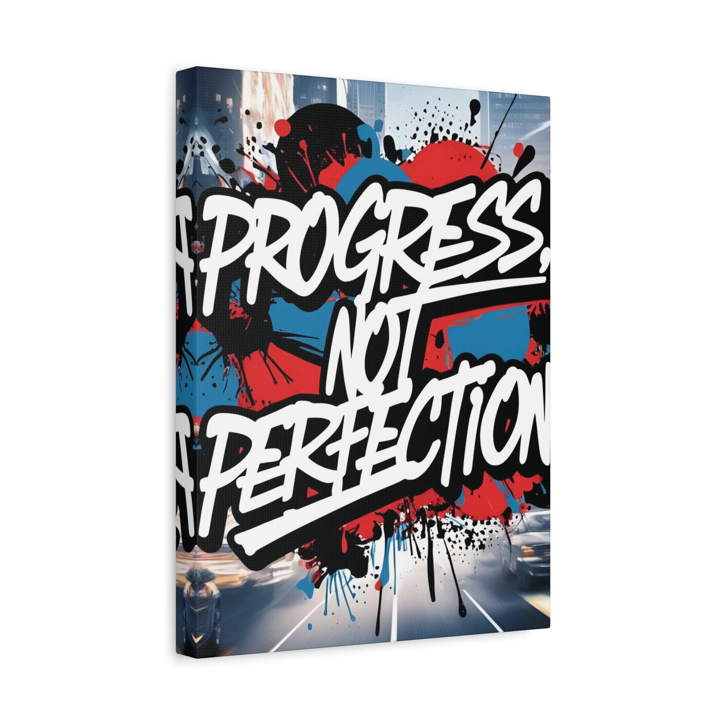 💥 Motivational 💥 Uplifting 💥 Canvas Art  💥 Progress Not Perfection Print  💥 Positive Vibe Décor  💥 Eco-Friendly  UL- Certified  Inks 💥 Gift  Giving 💥 Horizontal Is In A Different Listing 💥