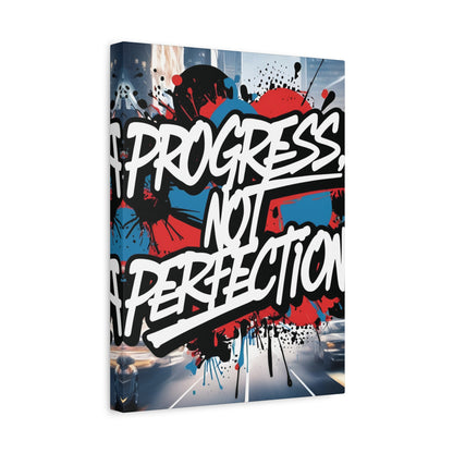 💥 Motivational 💥 Uplifting 💥 Canvas Art  💥 Progress Not Perfection Print  💥 Positive Vibe Décor  💥 Eco-Friendly  UL- Certified  Inks 💥 Gift  Giving 💥 Horizontal Is In A Different Listing 💥