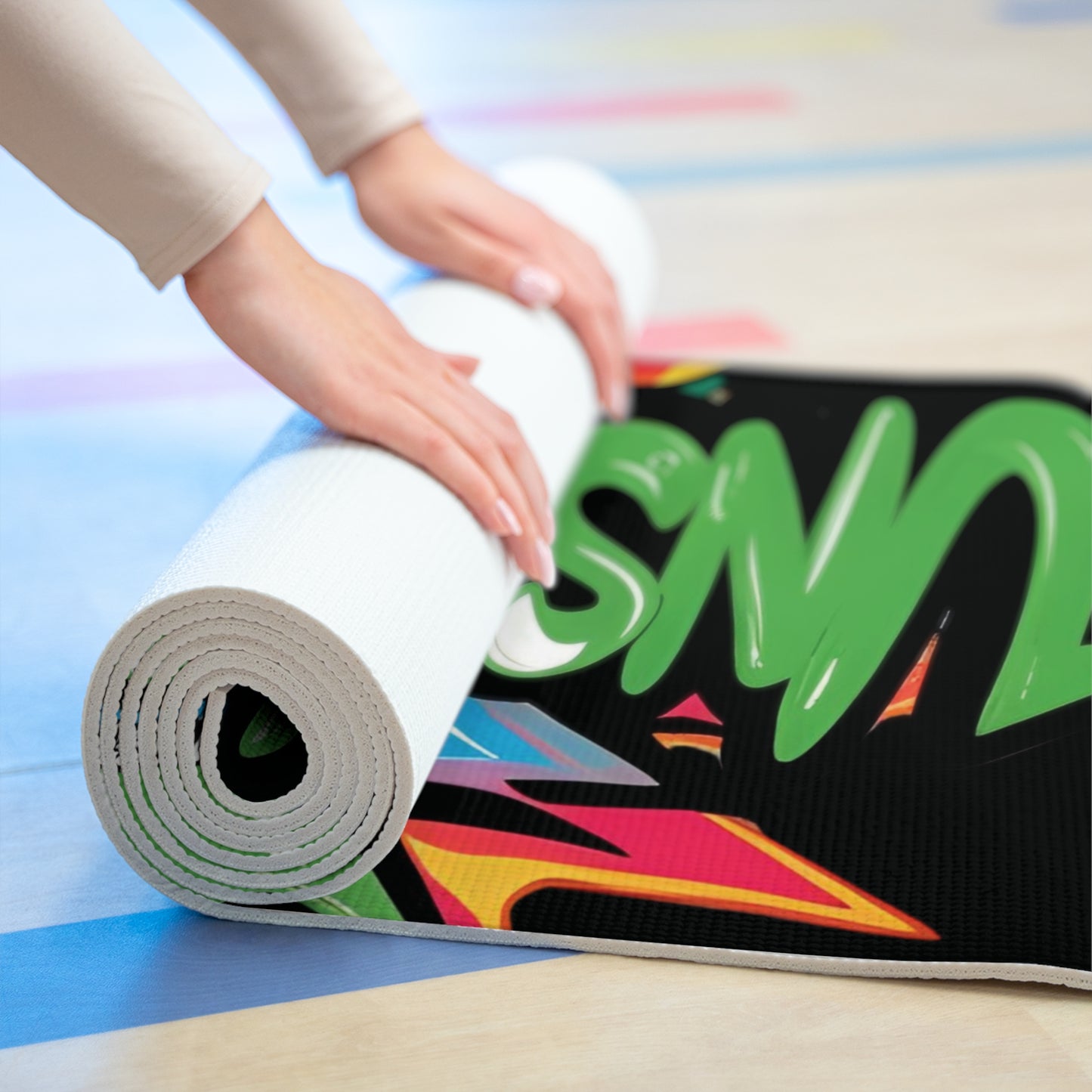 💥 Unstoppable! 💥 Yoga  Mat  💥  100%  Foam  Material  💥  Anti   Slip  Texture  For  Safety  💥  24"  x   72"   💥  Edge  To  Edge  Print  💥  Lightweight  💥  Easy To Carry  💥