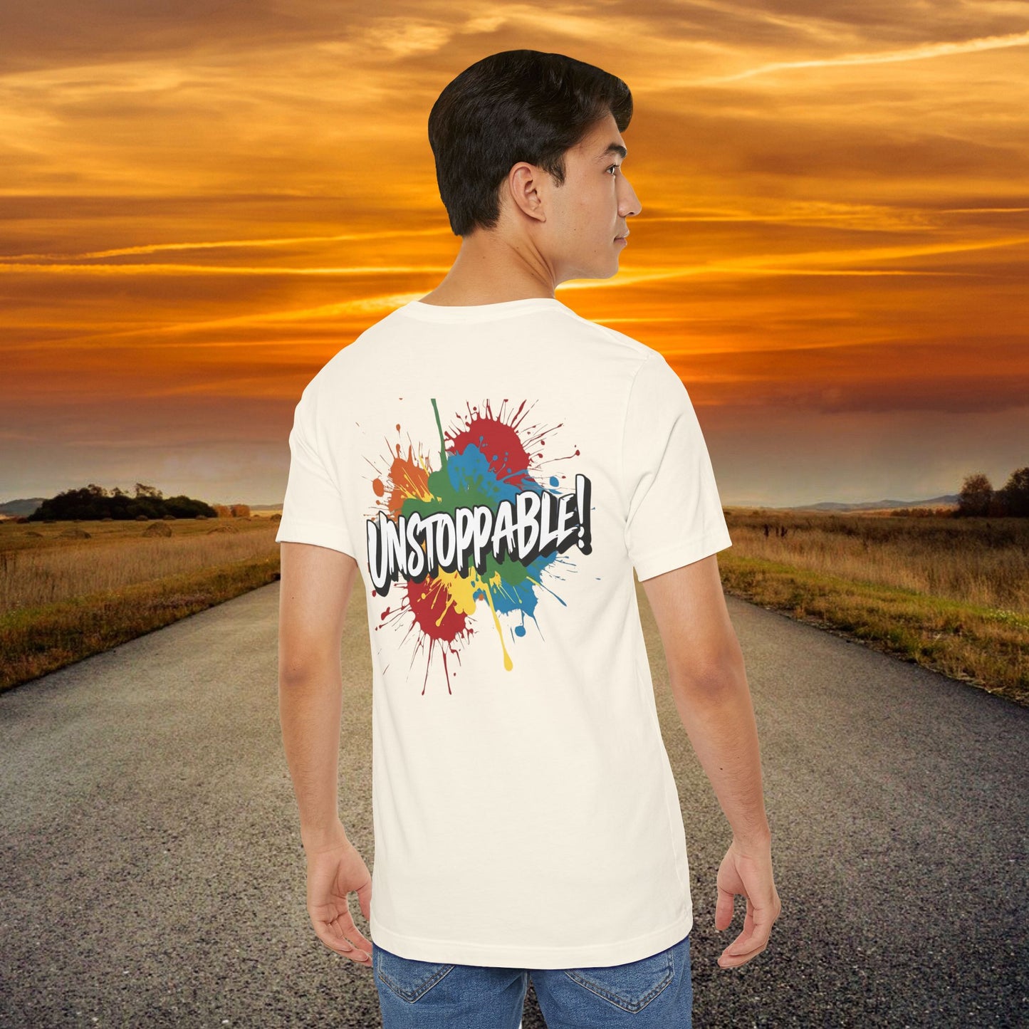 Unstoppable Design Tee - Vintage  Retro  Unisex  Tee - Classic  T-Shirt - Graphic Tee - Casual  Shirt - Short  Sleeve  Shirt