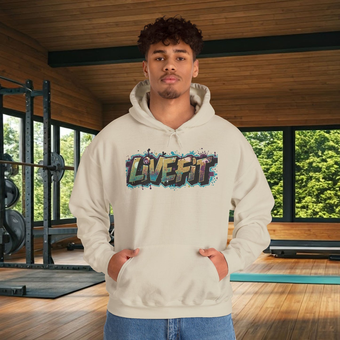 Live Fit Hoodie - Unisex Heavy Blend Sweatshirt - Fitness Enthusiasts -  Gym Wear - Workout Apparel -  Active Lifestyle -  Gift for Him/Her -