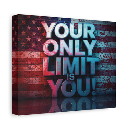 Motivational Wall Art Canvas, Your Only Limit Is You! Inspirational Decor for Home Office, Inspirational Gift, American Flag, Limitless Living, Personal [...]