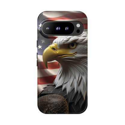 Tough Phone Cases - Patriotic - American Flag Eagle Design - Red White & Blue - Multiple Sizes -