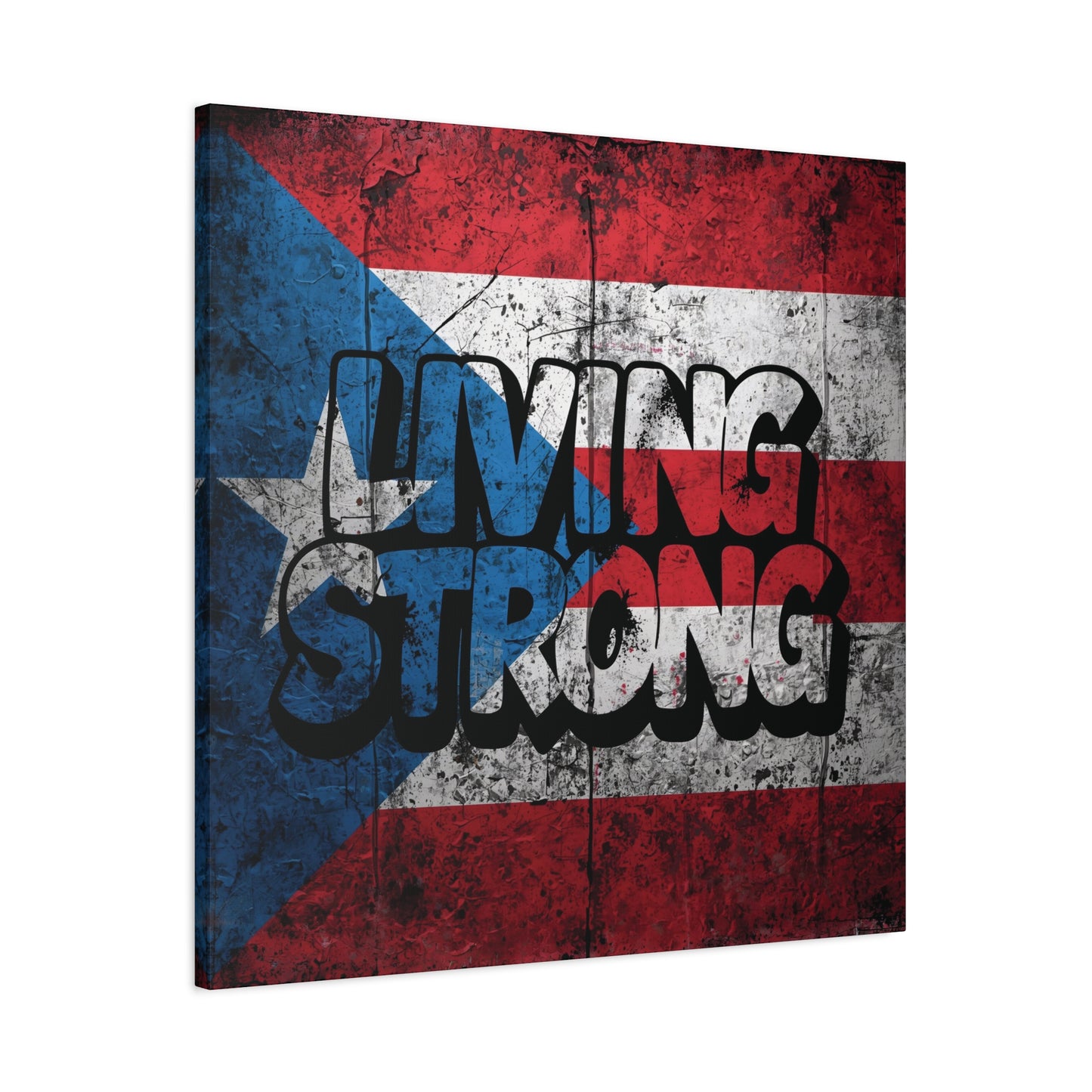 Gallery Wrapped - Puerto Rico Flag -  Matte Canvas Wall Art - Inspirational Decor - Home Wall Decor -