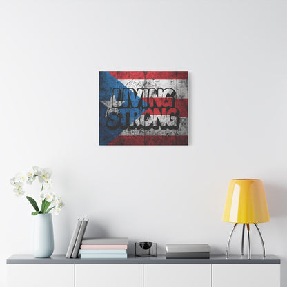 Gallery Wrapped - Puerto Rico Flag -  Matte Canvas Wall Art - Inspirational Decor - Home Wall Decor -