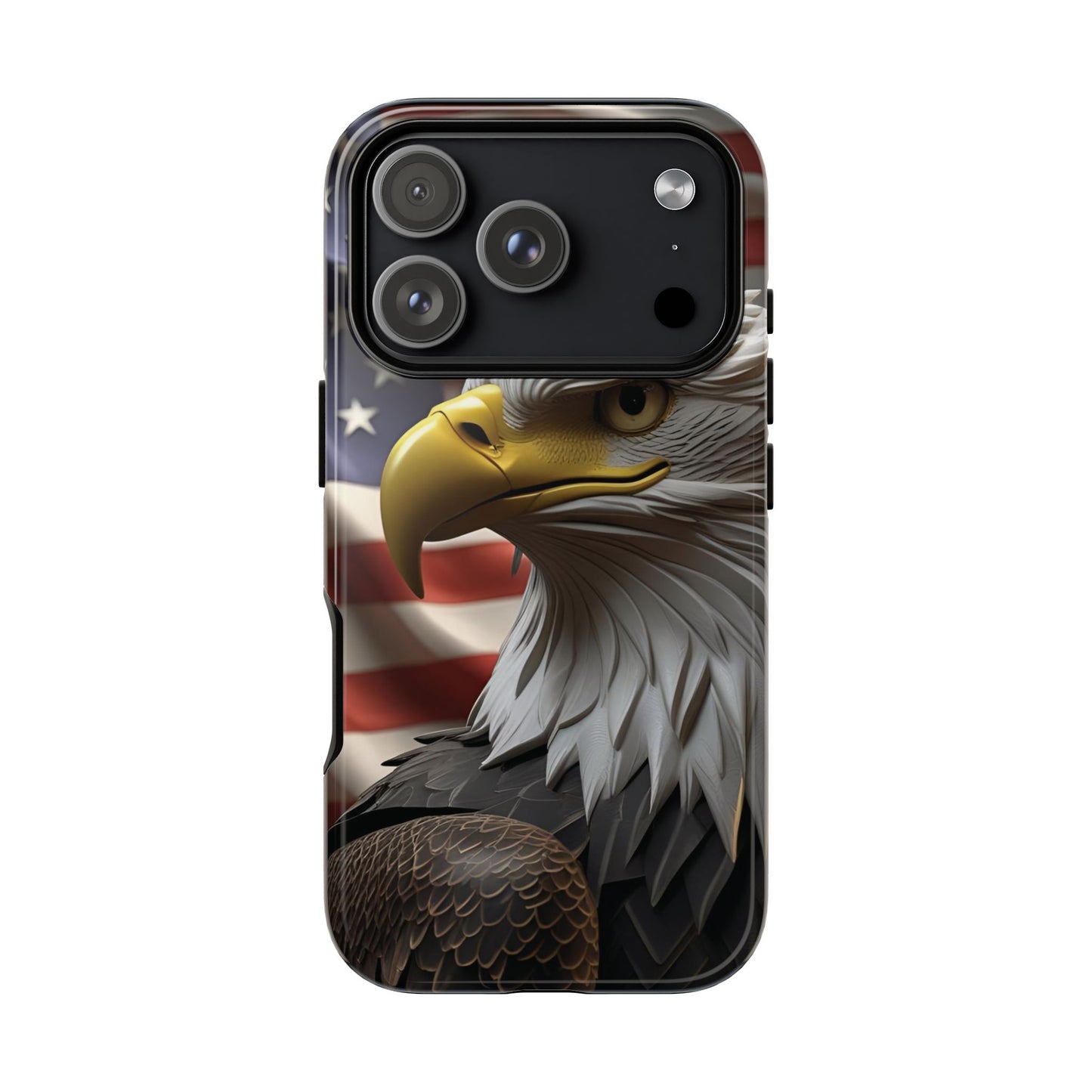 Tough Phone Cases - Patriotic - American Flag Eagle Design - Red White & Blue - Multiple Sizes -