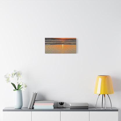 Stunning Sunset Beach Canvas Print, Ocean Decor, Wall Art, Home Decor, Coastal Artwork for Living Room