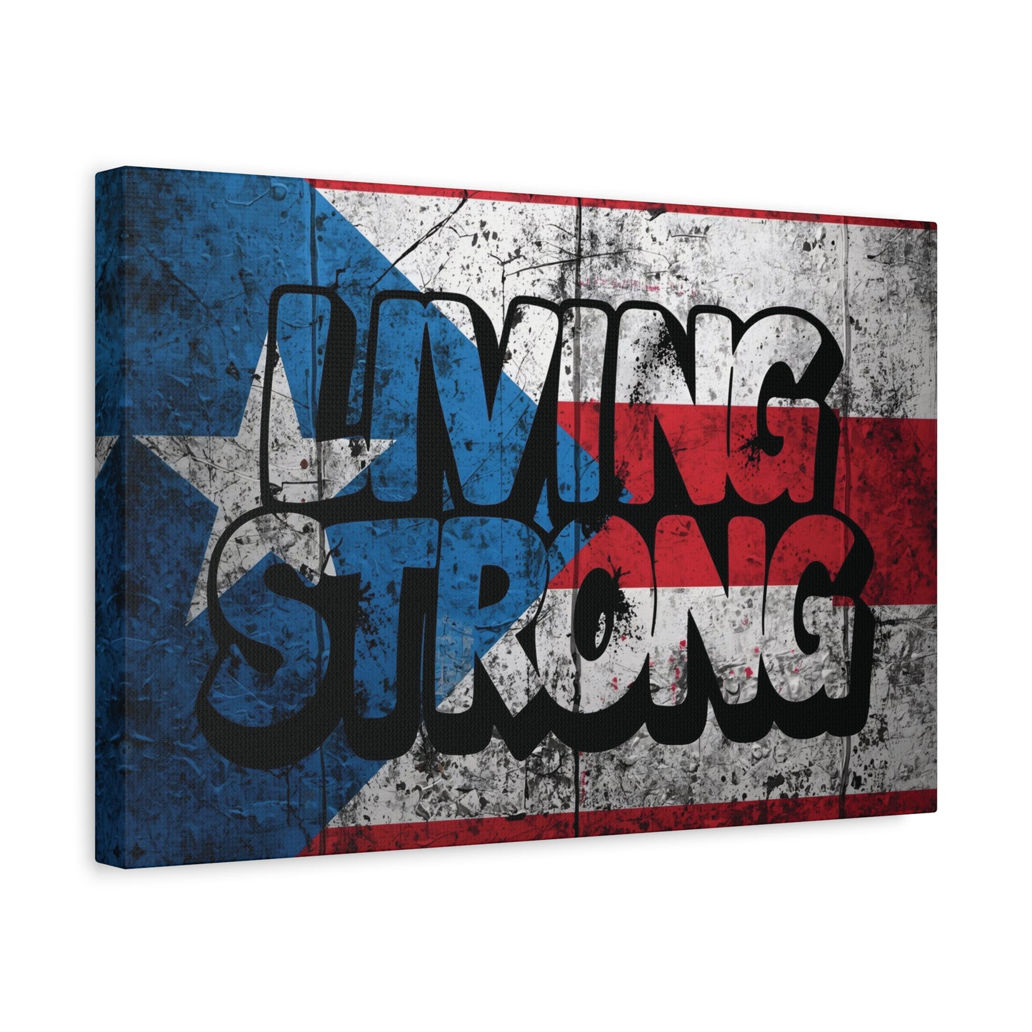 Gallery Wrapped - Puerto Rico Flag -  Matte Canvas Wall Art - Inspirational Decor - Home Wall Decor -