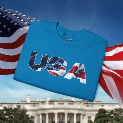 Patriotic USA Crewneck Sweatshirt - Unisex Heavy Blend - American Pride - National Pride Gift - S-5XL