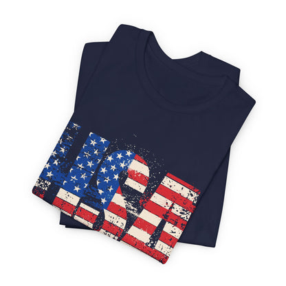 USA - Red White Blue - American Flag - Classic Unisex Tee - Holiday Gift - Patriotic Pride
