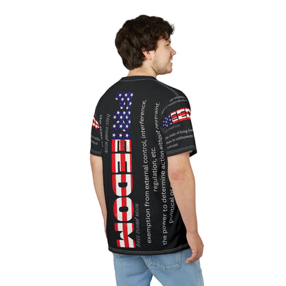 Unisex - Freedom - Definition Tee - American Flag - Red White Blue - All Over Print - T-Shirt - Sizes - S - 3XL