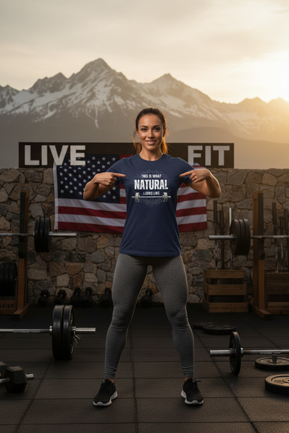 This Is What Natural Looks Like - Barbell T-Shirt | Gym Workout Tee