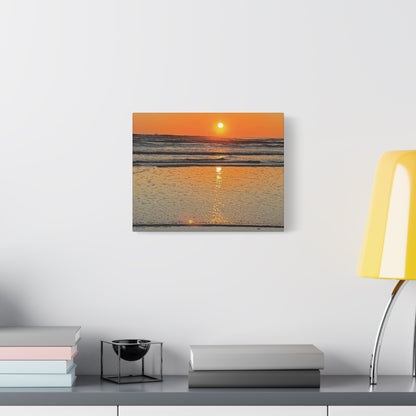 Stunning Sunset Beach Canvas Print, Ocean Decor, Wall Art, Home Decor, Coastal Artwork for Living Room