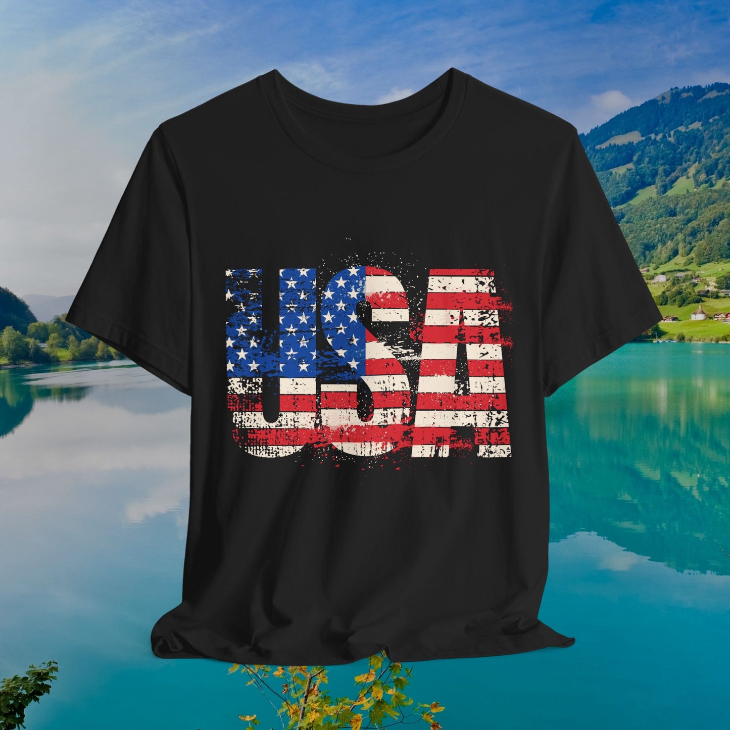 USA - Red White Blue - American Flag - Classic Unisex Tee - Holiday Gift - Patriotic Pride